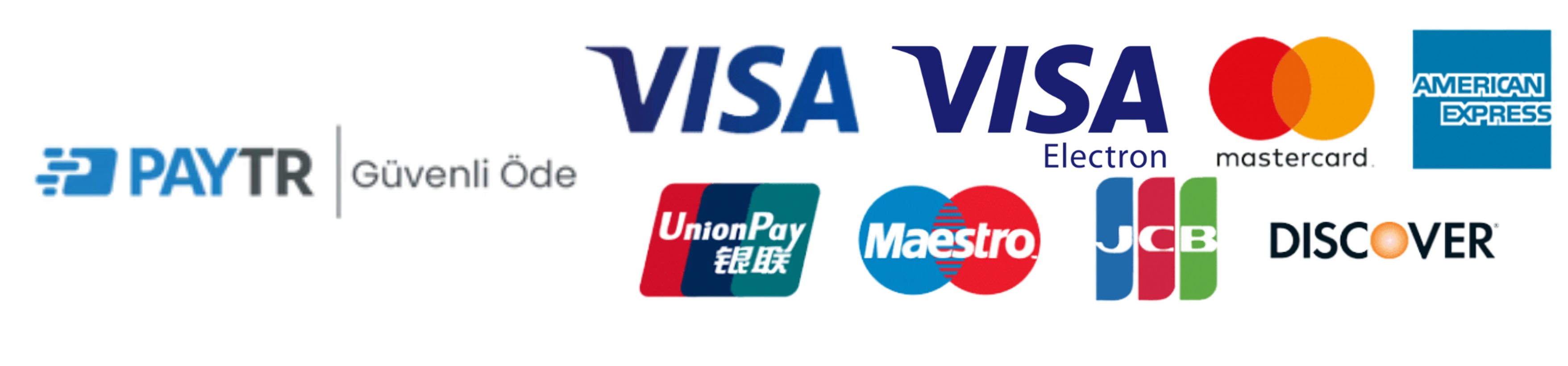 Logos of various payment methods including Visa, Mastercard, American Express, and others.