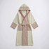 atelier orea handwoven linen cotton red striped hooded bathrobe soft thing