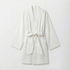White atelier orea kimono robe with a tie waist on a white background