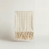 Handwoven cotton atelier orea ecru towel with beige stripes