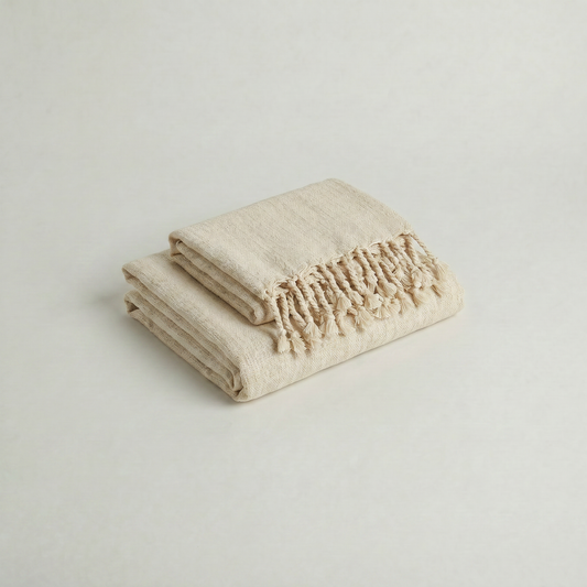 OREA | Handwoven Cotton Towel | Natural